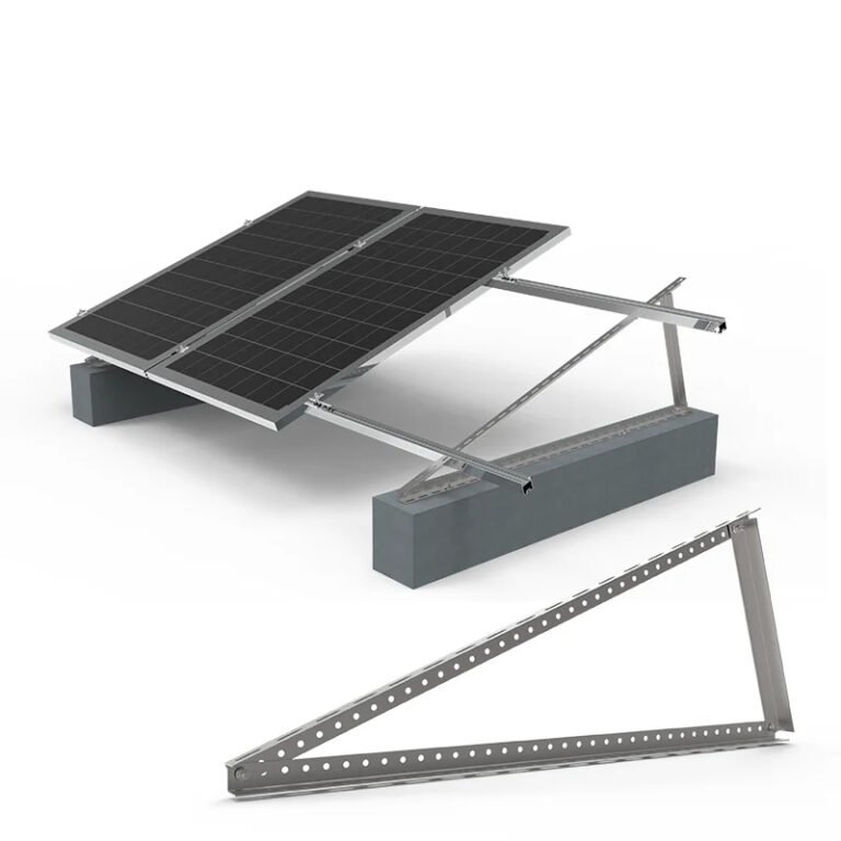 Cement Pier Solar Ballasted Roof Racking System (2)