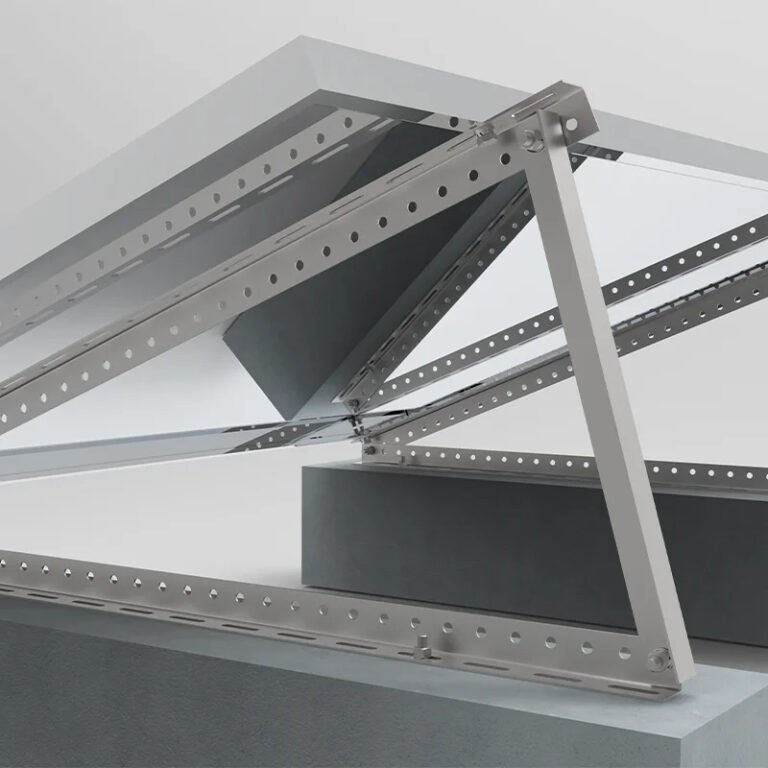 Cement Pier Solar Ballasted Roof Racking System (5)