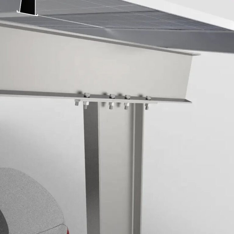 L Type Waterproof Solar Steel Carport System (1)