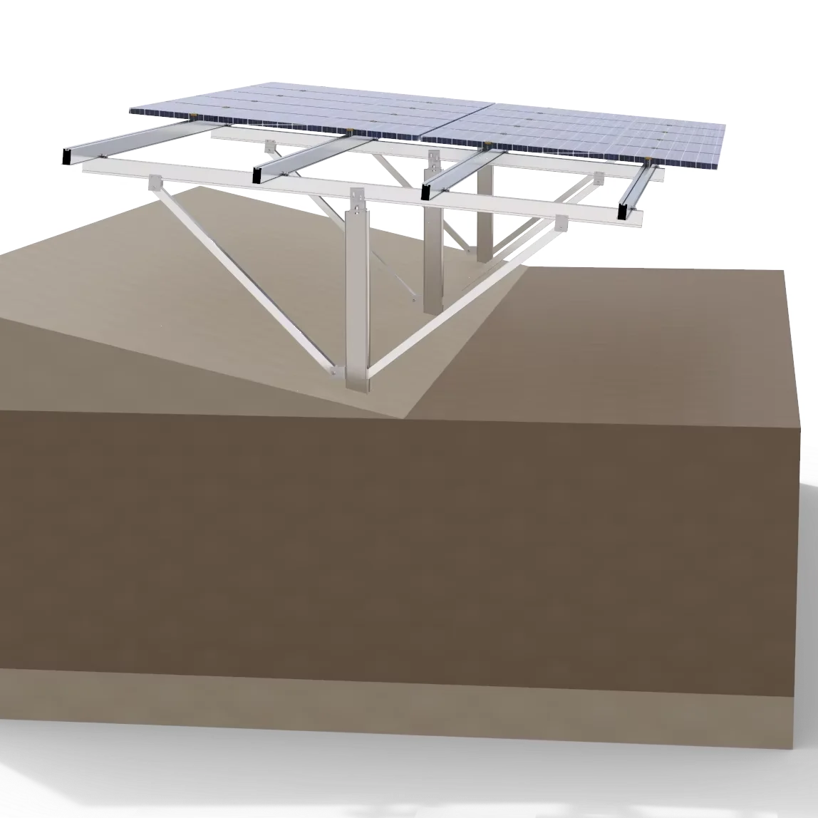 Galvanized Steel Solar Panel Mounting System Ground